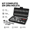Kit De Ferramentas 46/40 Peças Jogo De Soquetes Chave Catraca Reversível Com Maleta Jogo